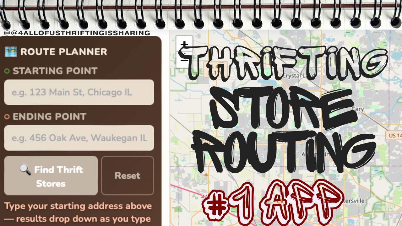 THRIFT STORE ROUTE FINDER APP