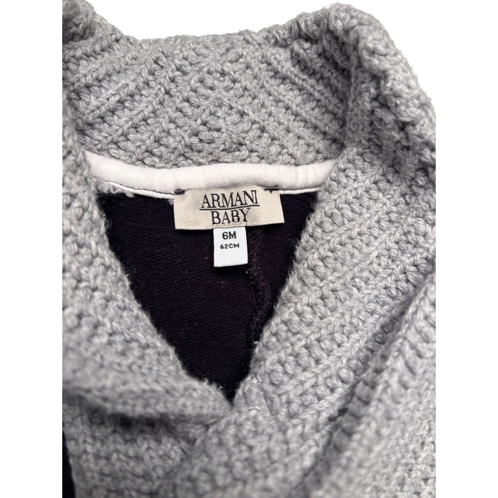 Armani Baby Footed Romper / Coverall – Navy & Gray KDS20