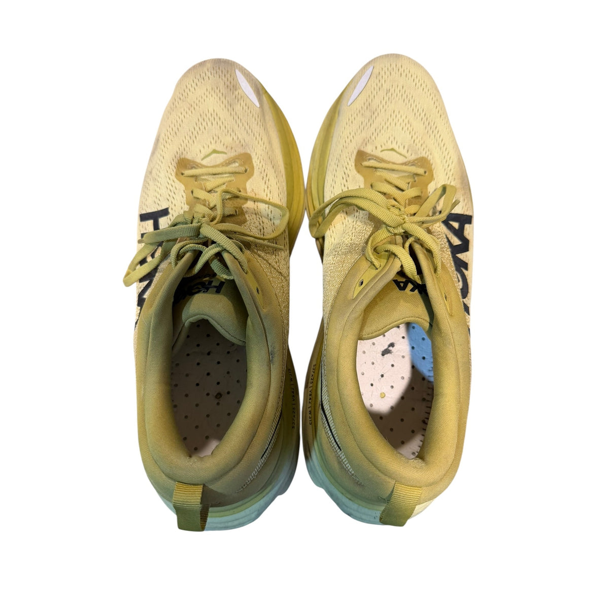HOKA Bondi 8 Men’s 13 Yellow Olive Running Walking Shoes