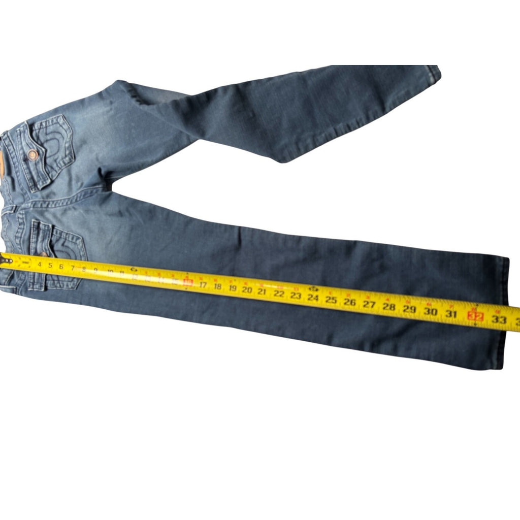 True Religion KID'S Jeans Flap Pocket Blue Denim Bootcut Straight Y2K KDS04
