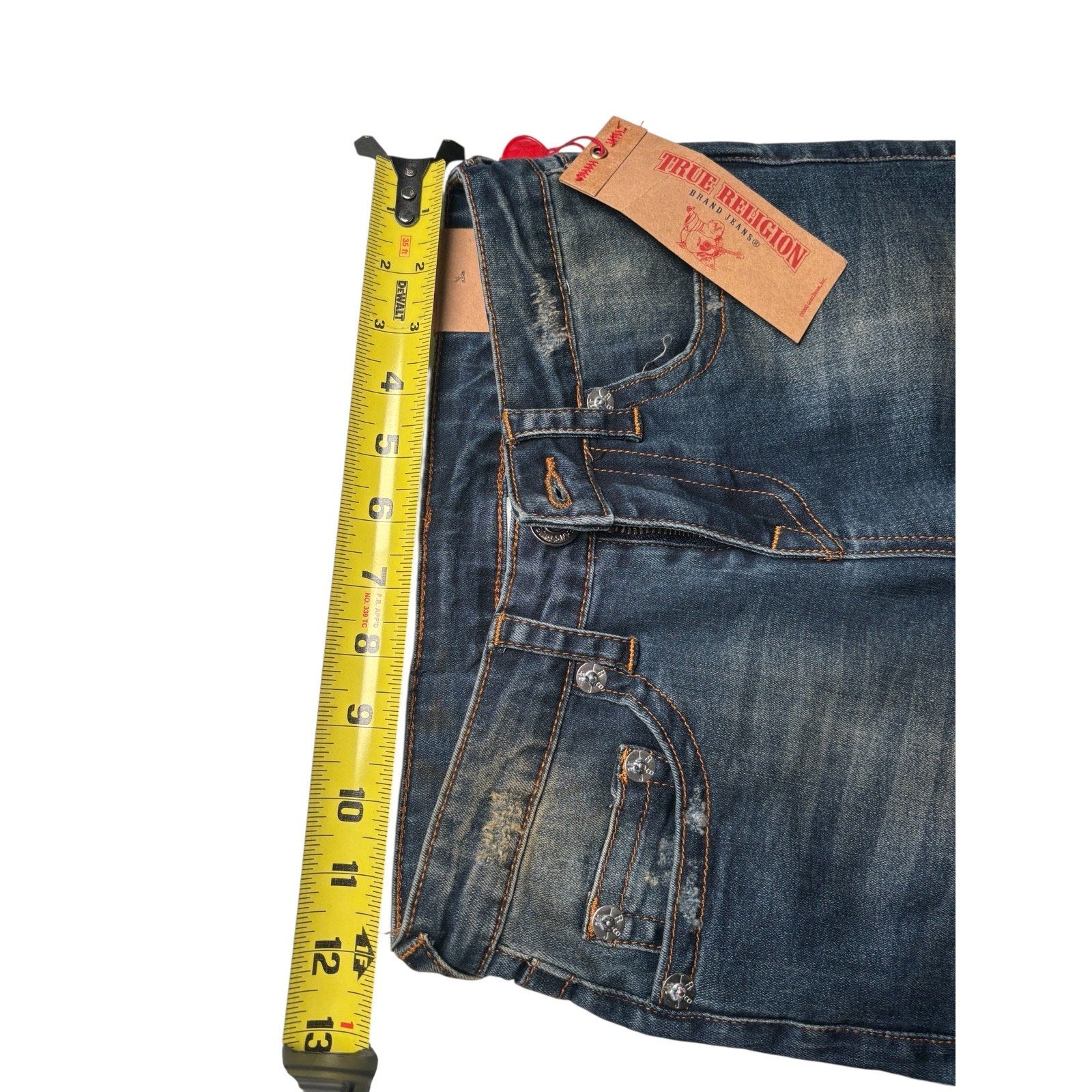 True Religion KIDS Distressed Skinny Jeans Blue Stretch Denim Ripped KDS10
