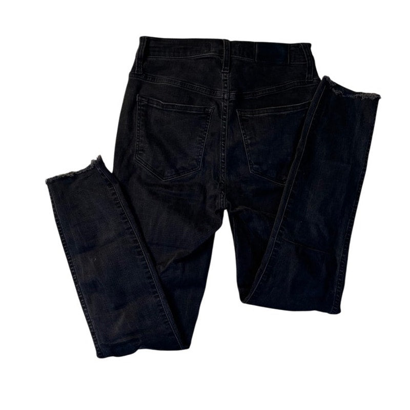 Madewell High Rise Blk Skinny Jeans Button Fly Women Denim