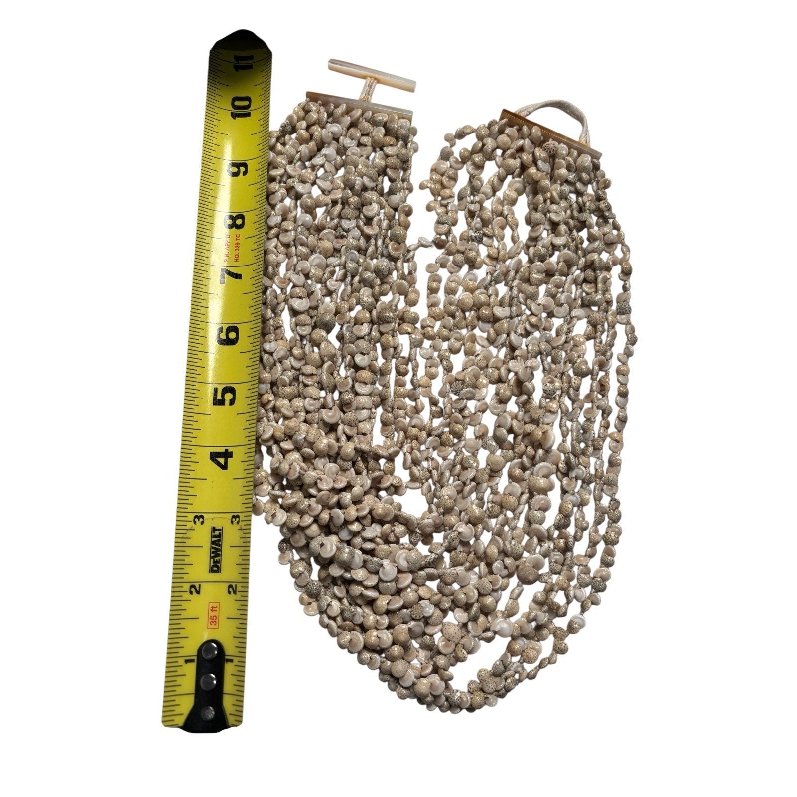 Layered Shell Necklace Multi Strand Natural Bead Boho Beach Statement Jewelry