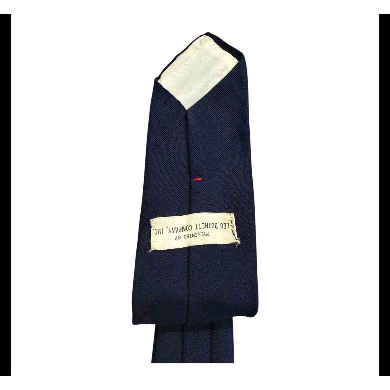 Vintage Leo Burnett Navy Tie Red Apple Advertising Agency