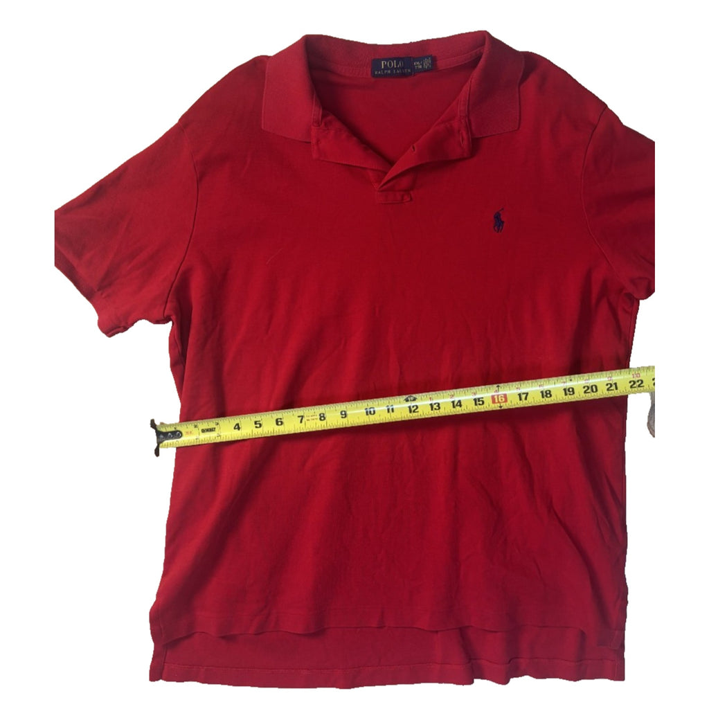 Polo Ralph Lauren Red Polo Shirt Men’s Short Sleeve Blue Pony Logo MN03
