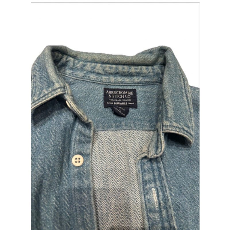 Abercrombie & Fitch Denim Button Up Shirt Mens XL Chambray Workwear Utility