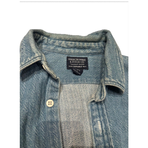 Abercrombie & Fitch Denim Button Up Shirt Mens XL Chambray Workwear Utility
