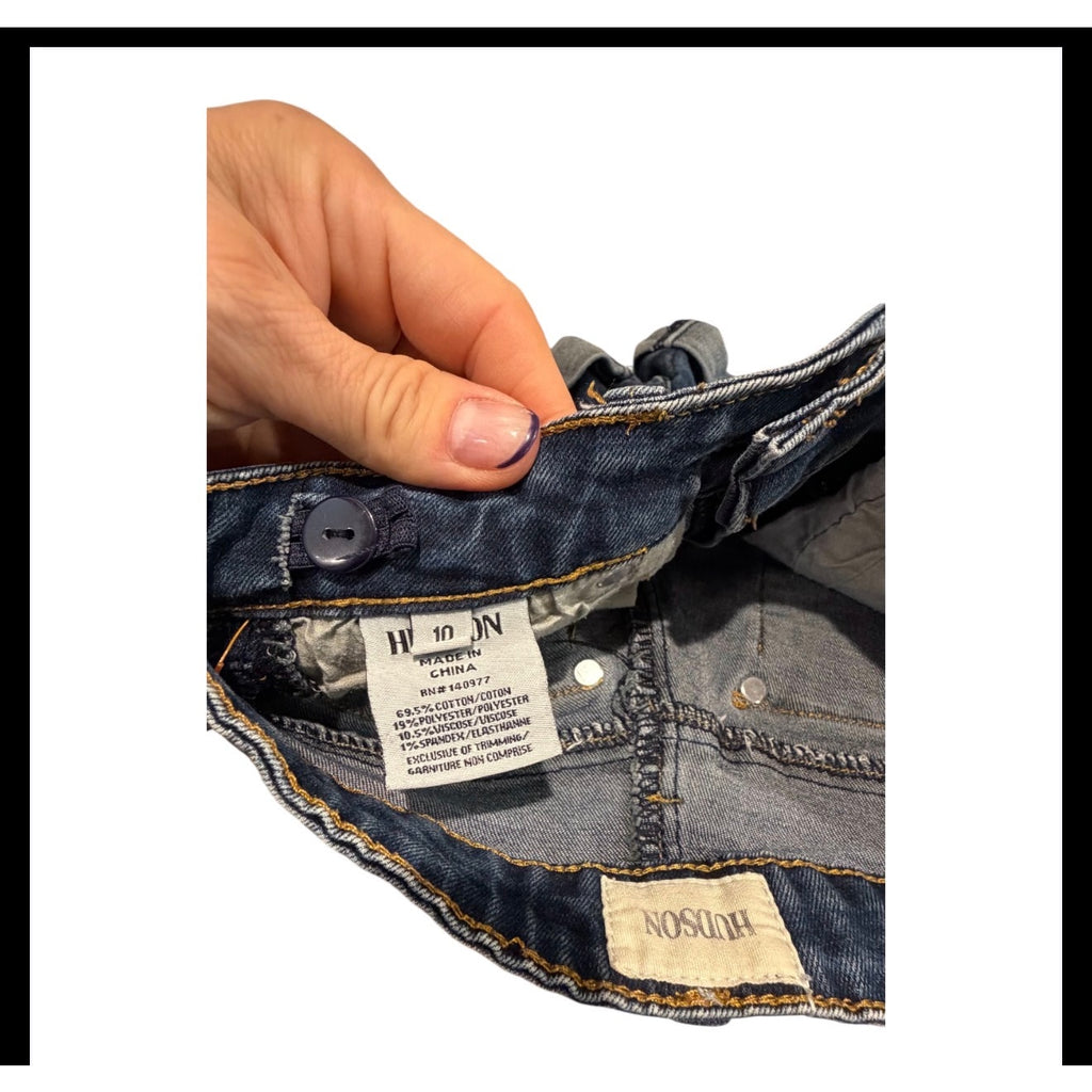 Hudson Jeans Womens Size 10 Cuffed Denim Shorts Dark Wash