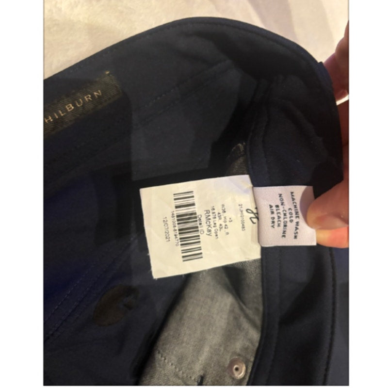 J Hilburn RJM Navy Performance Pants Mens 40x30 Stretch Casual Dress Travel
