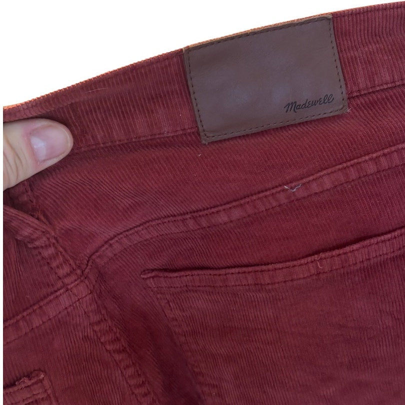 Madewell Corduroy Jeans Women Bootcut Button Fly Rust Mid Rise