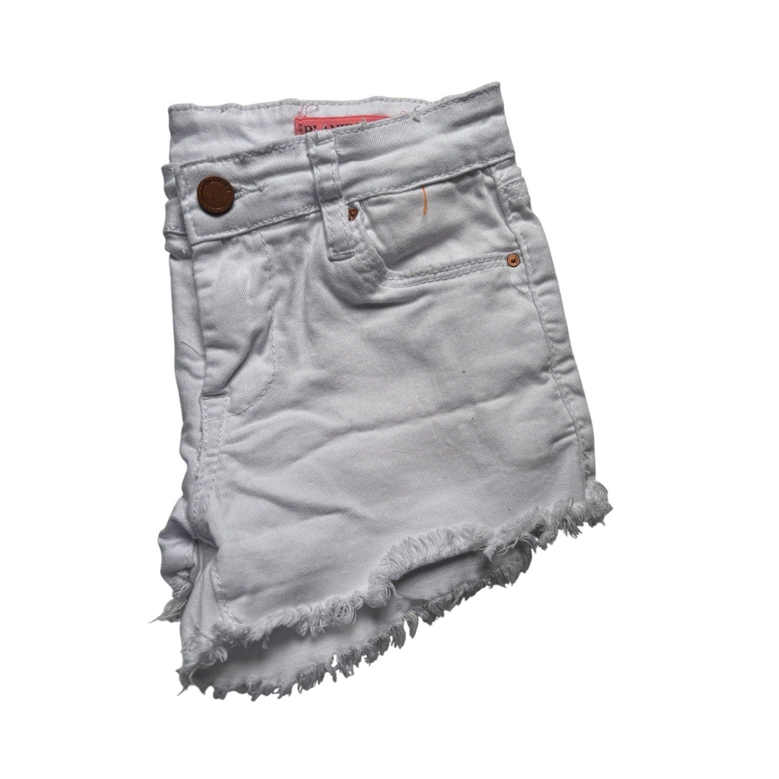 Blank NYC White Denim Shorts Cutoff Frayed Hem Stretch Summer CasualKID'S KDS08