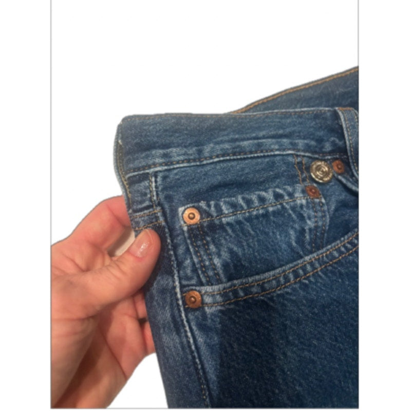 Levi’s 501 Cutoff Jean Shorts Womens 32 Button Fly Bermuda Medium Wash Denim