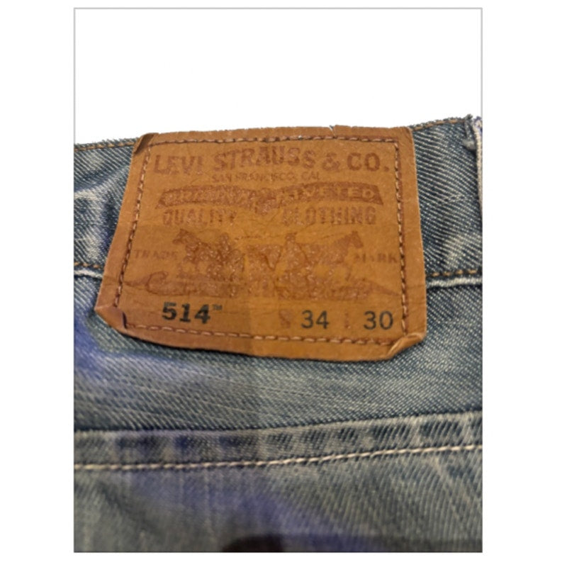 Levi’s 514 Cutoff Denim Shorts Mens 34 Light Wash Distressed Raw Hem Jean Shorts