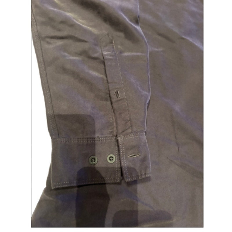 The North Face XXL Tall Gray Vented Outdoor Hiking Fishing Button Up Shirt Mens