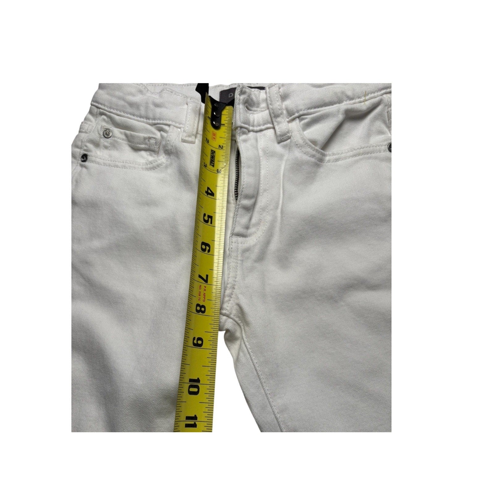 DL1961 KIDS White Jeans Straight Leg Mid Rise Premium Denim KDS05