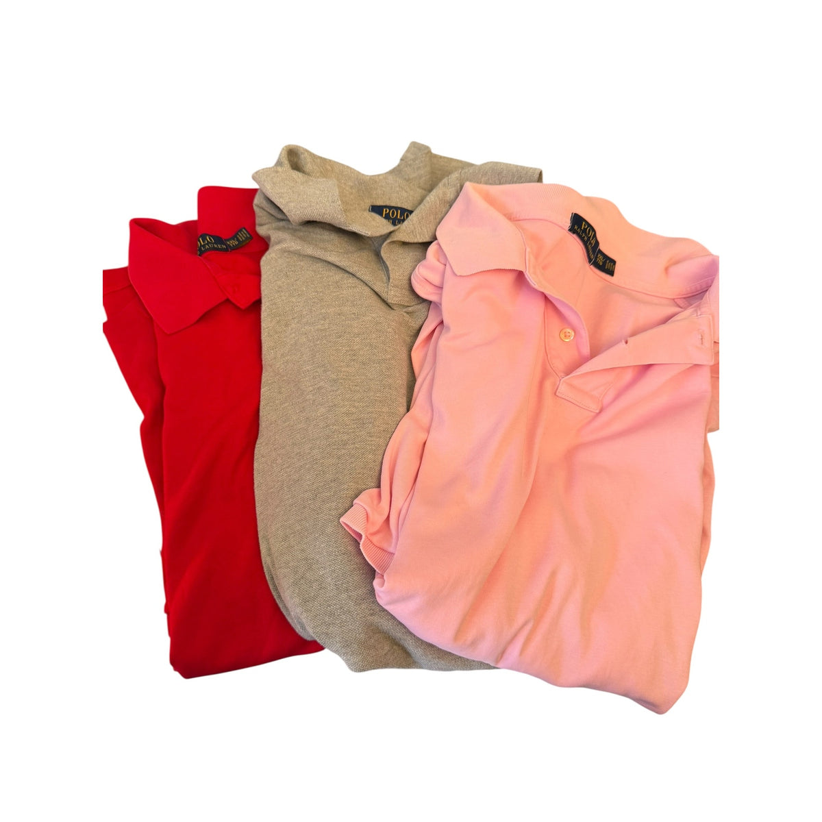 Polo Ralph Lauren Men’s XXL Polo Shirts Lot of 3 Red Gray Pink