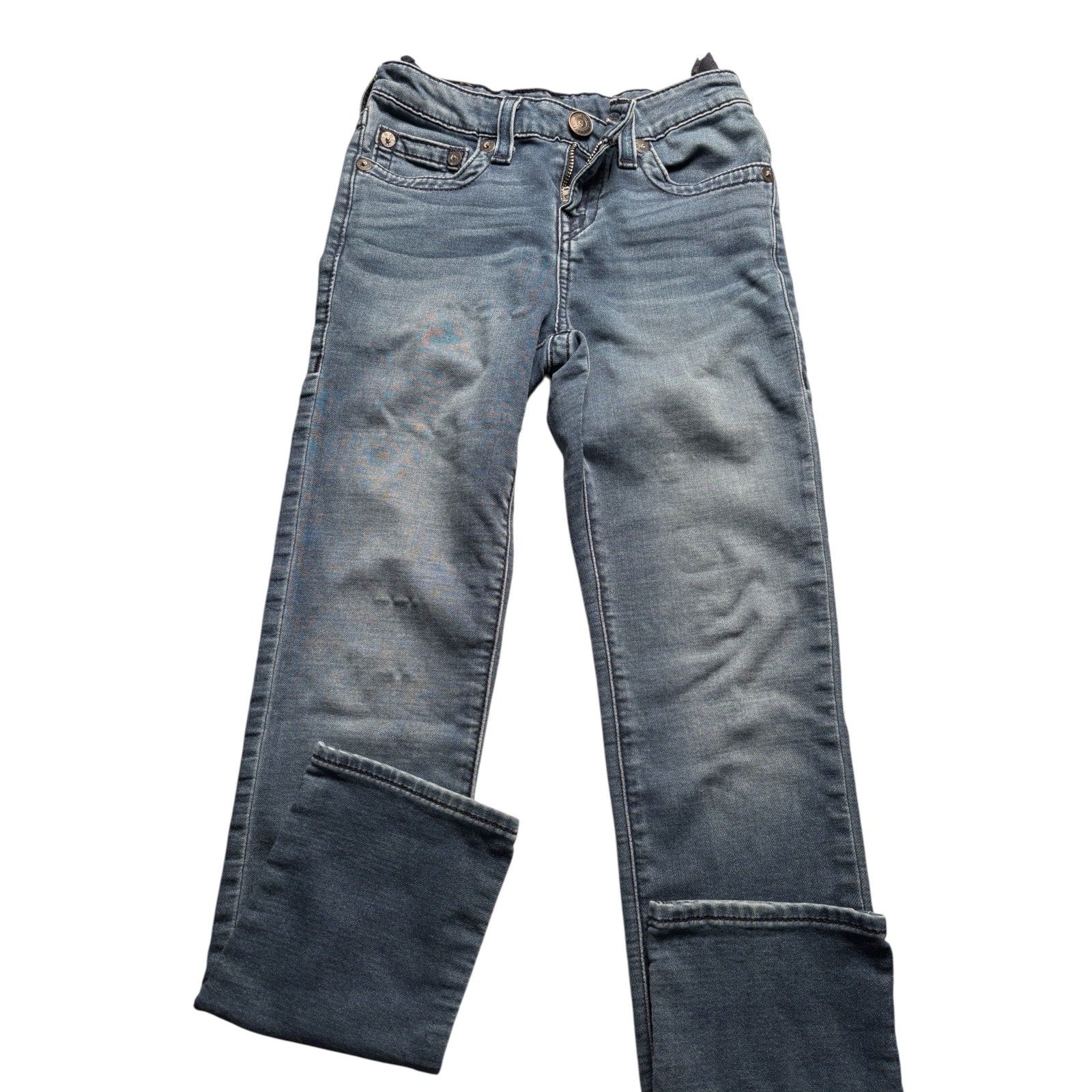 True Religion KID'S Jeans Flap Pocket Blue Denim Bootcut Straight Y2K KDS04