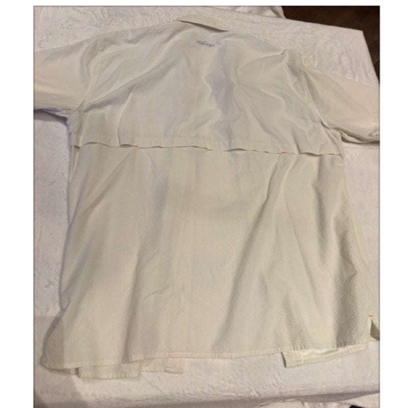 Orvis XL White Fishing Shirt Vented Performance Button Up Outdoor Hiking Camping