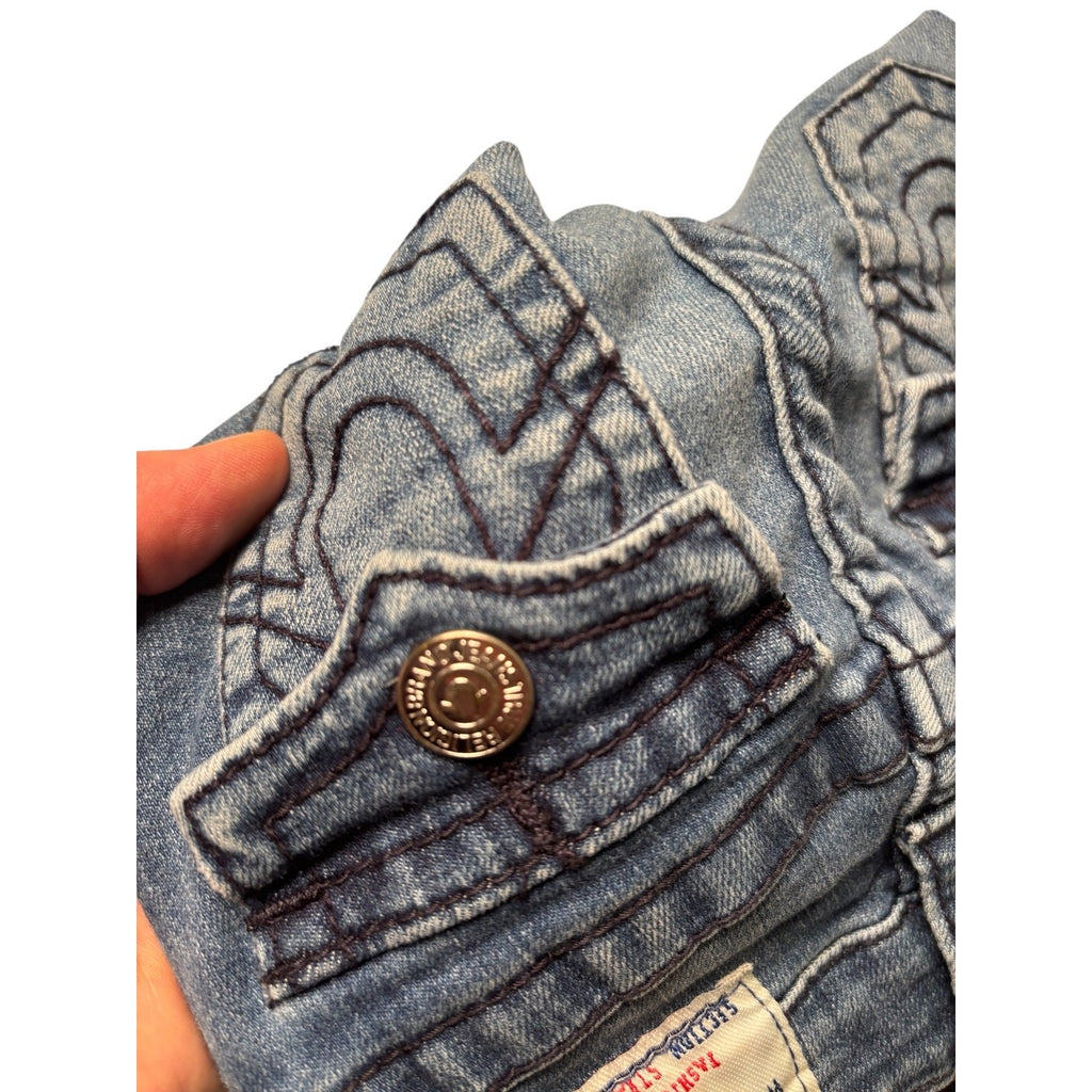 True Religion KIDS Skinny Straight Jeans Blue Denim Flap Pocket KDS18