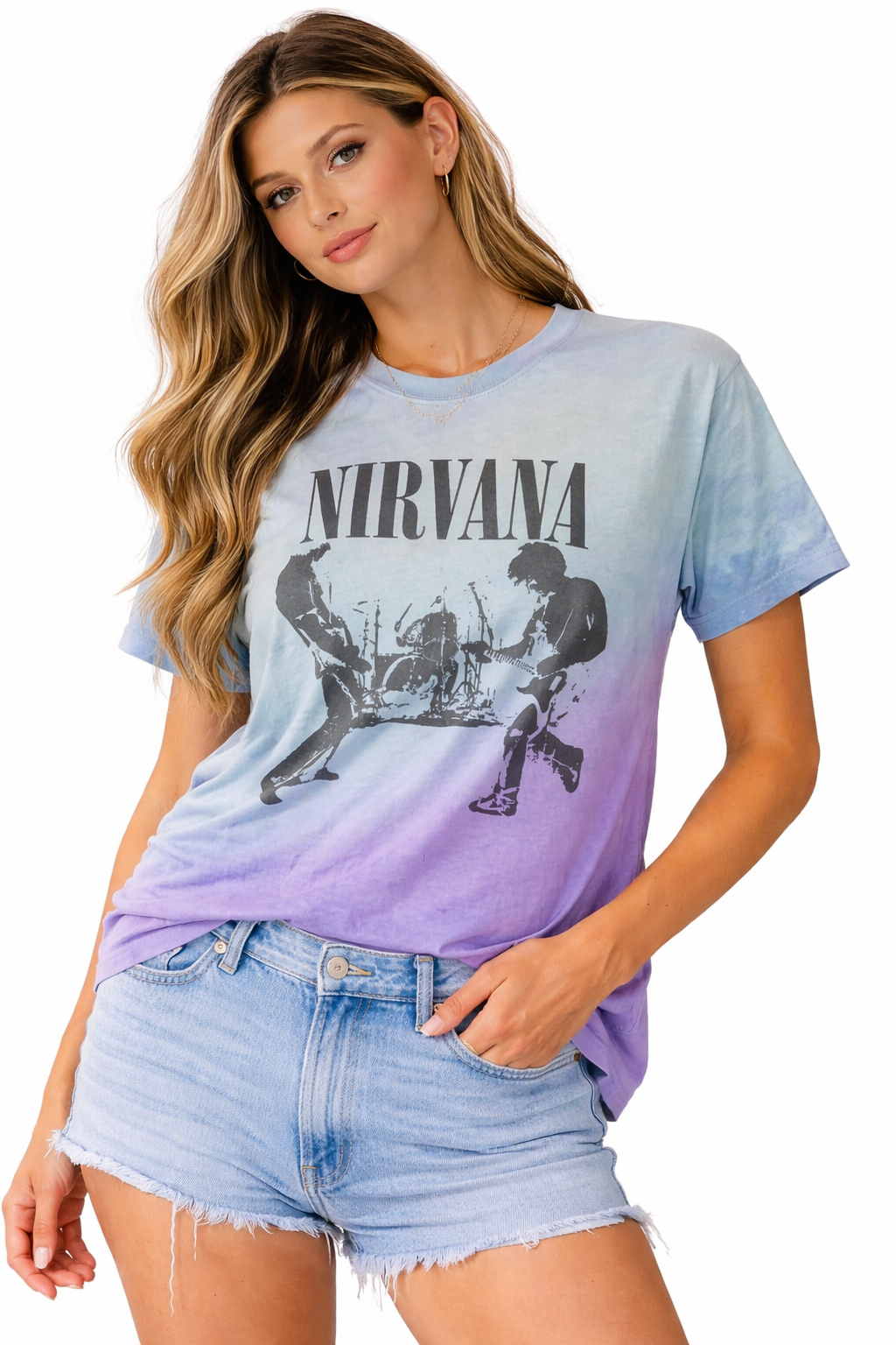 Nirvana Band T Shirt Men’s Tie Dye Graphic Short Sleeve Grunge Tee TS03