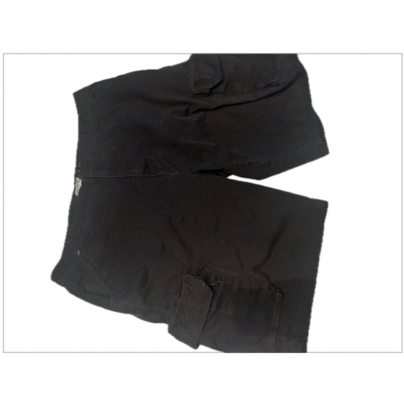 Y2K No Fear Cargo Shorts Black Utility Skate Streetwear Goth Mens Shorts