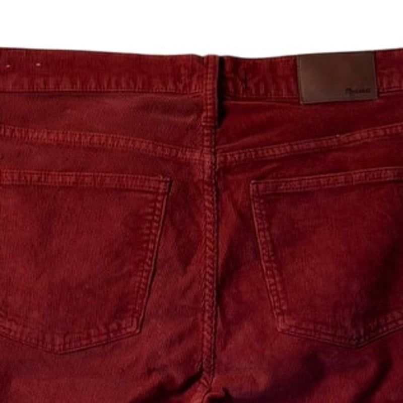 Madewell Corduroy Jeans Women Bootcut Button Fly Rust Mid Rise