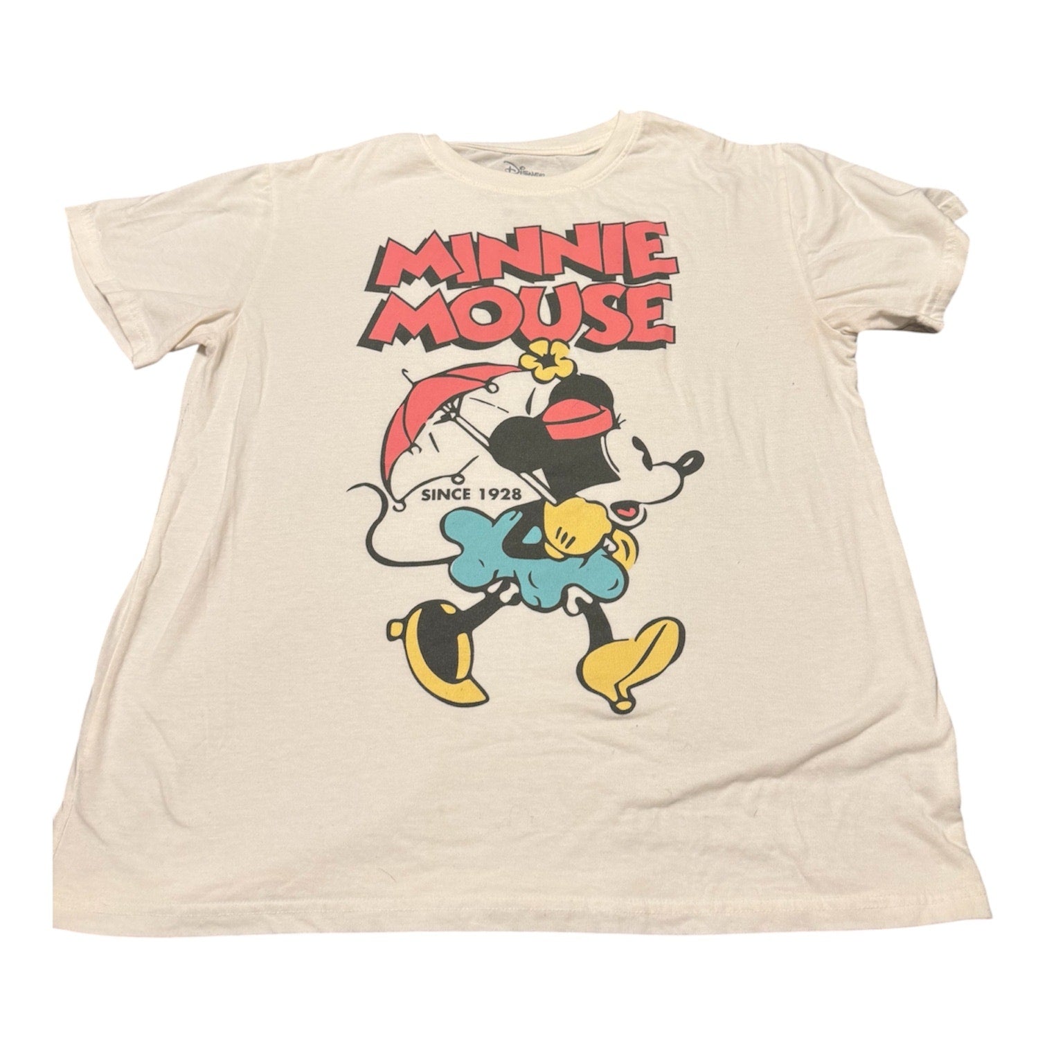 Disney Minnie Mouse T-Shirt XL White Since 1928 Short Sleeve