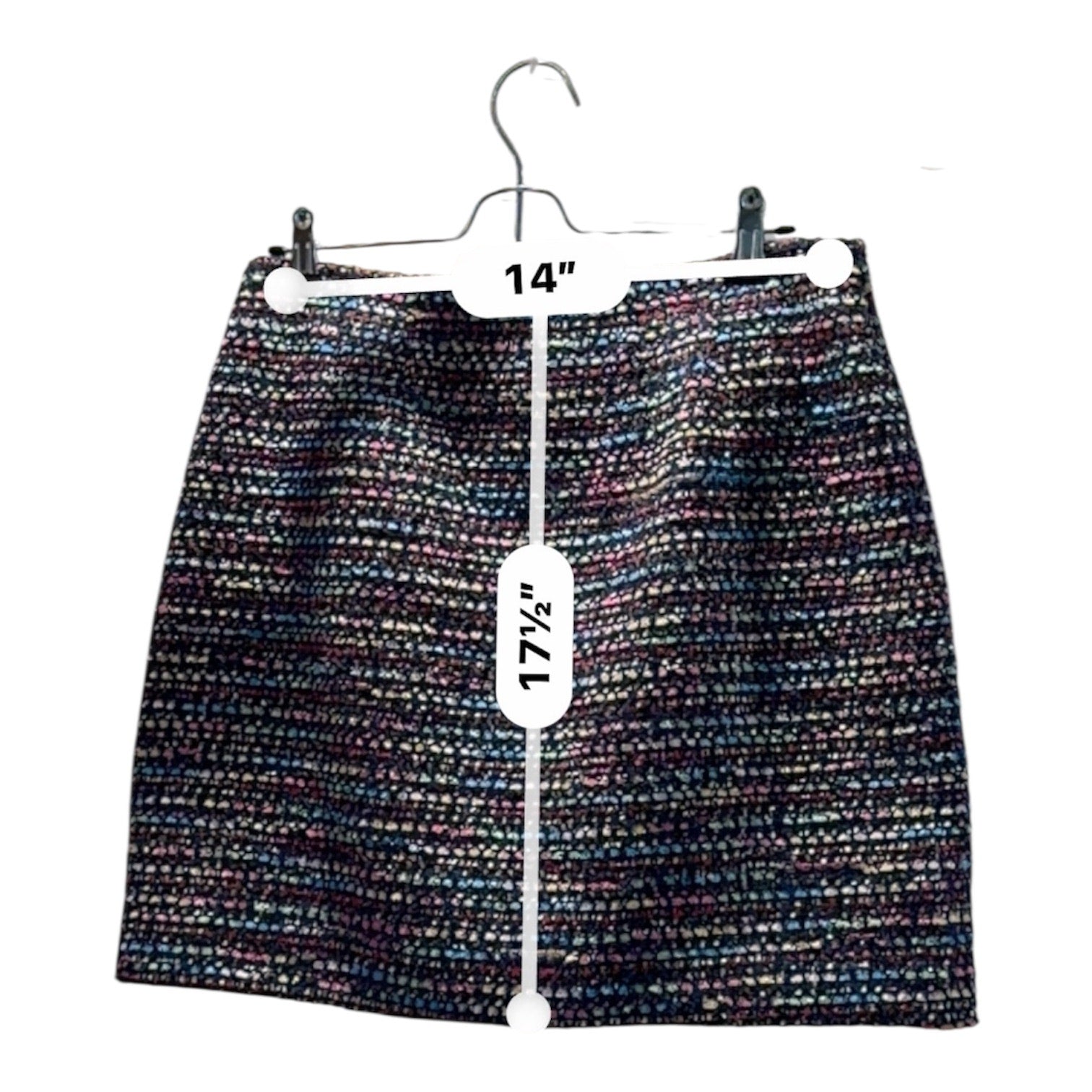 LOFT Women’s Size 6 Multicolor Tweed Skirt