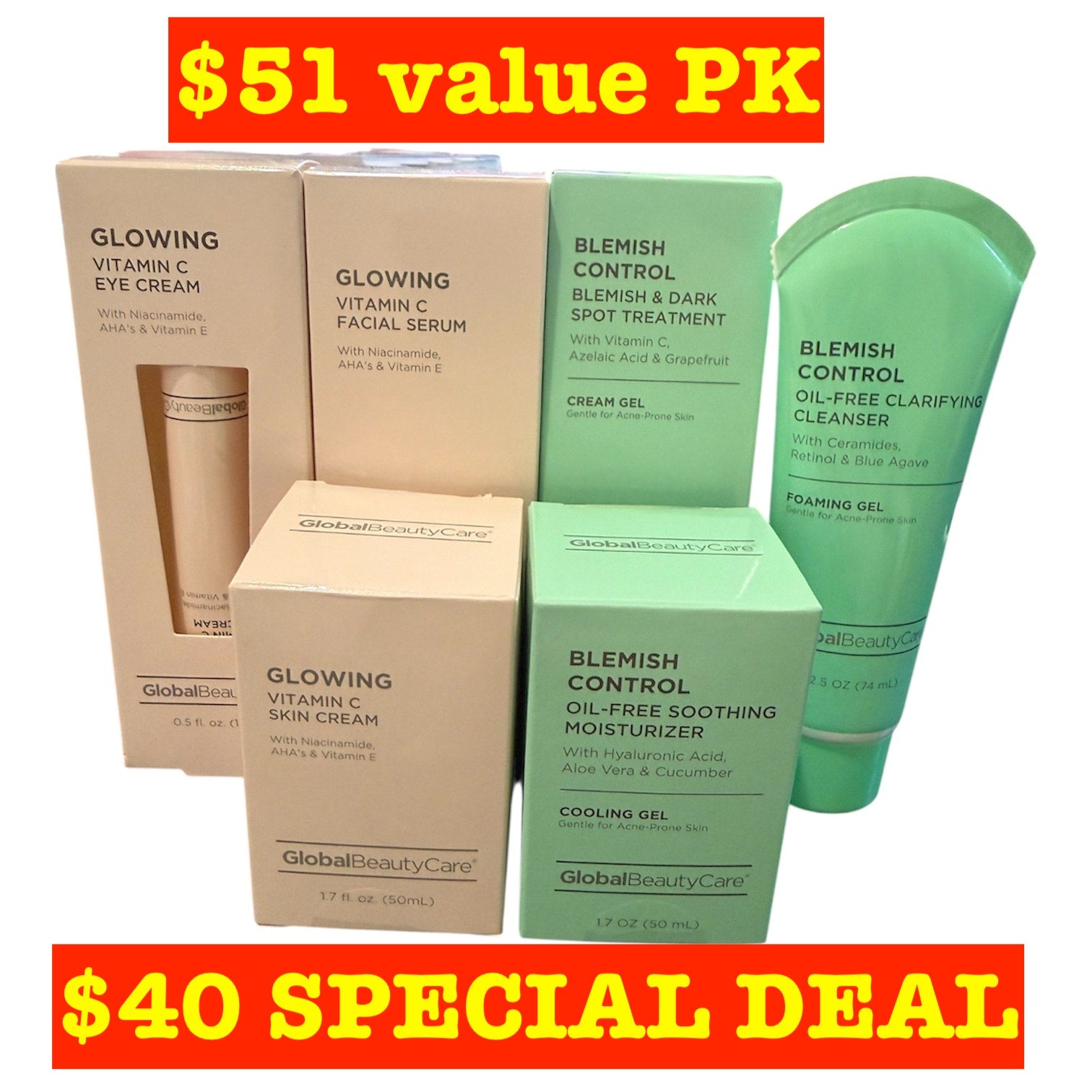 Global Beauty Care 6-Piece Skincare Set SPECIAL