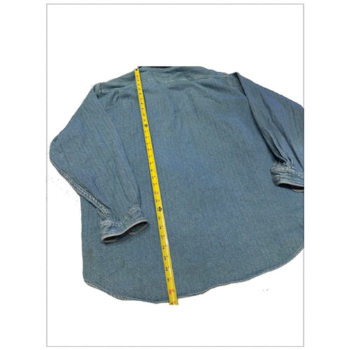 Abercrombie & Fitch Denim Button Up Shirt Mens XL Chambray Workwear Utility