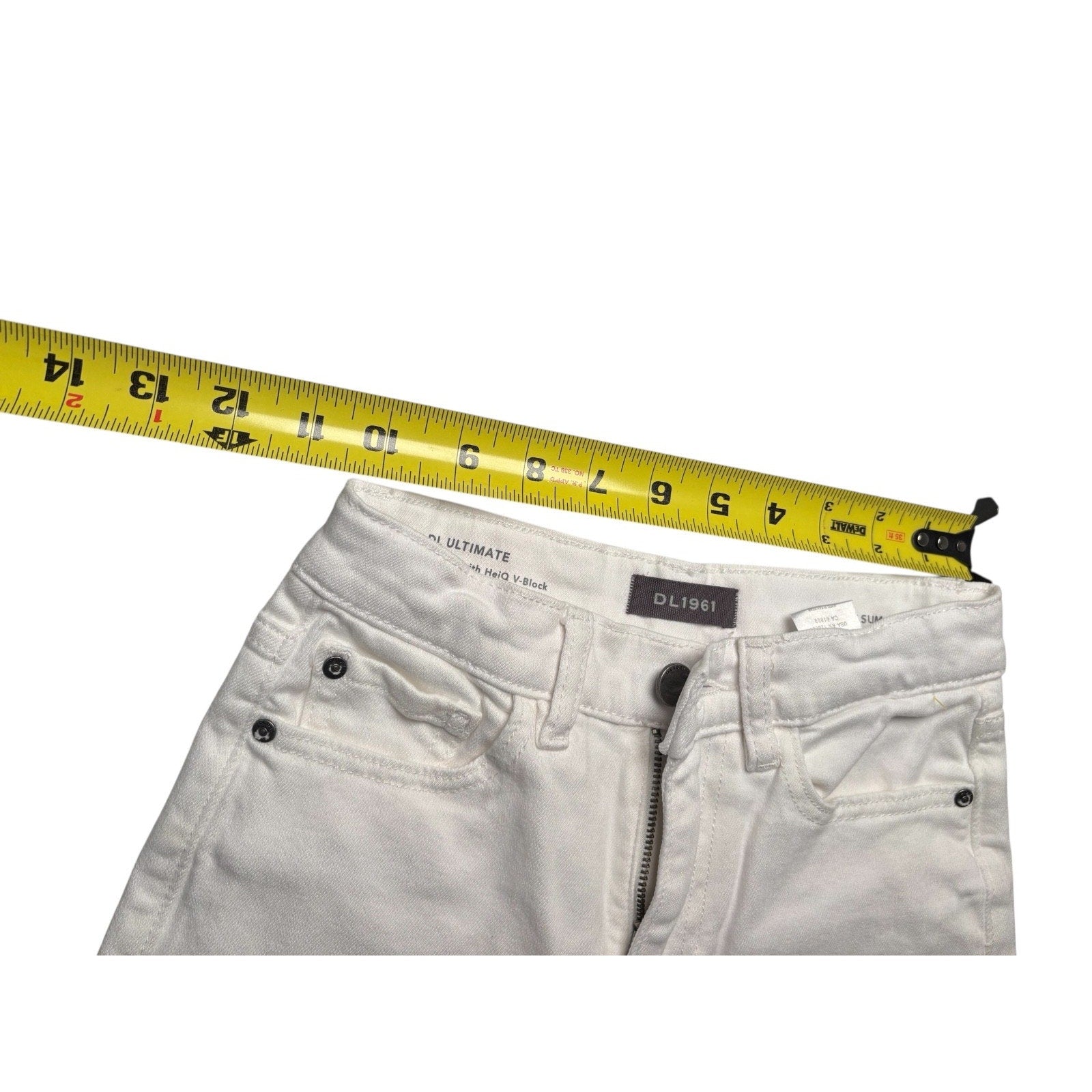 DL1961 KIDS White Jeans Straight Leg Mid Rise Premium Denim KDS05