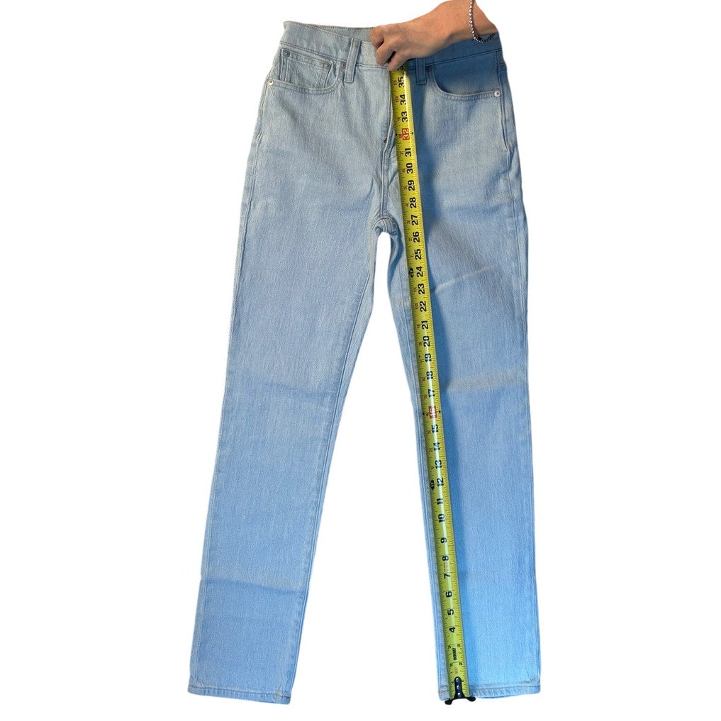 Madewell Light Wash Jeans High Rise Straight Classic Denim