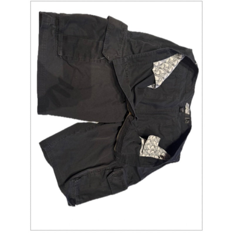 Y2K No Fear Cargo Shorts Black Utility Skate Streetwear Goth Mens Shorts