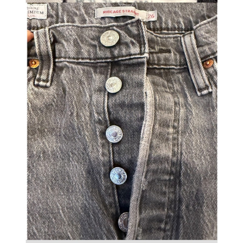 Levis Ribcage Straight Ankle Jeans Womens 25 26 Lot of 2 #20
