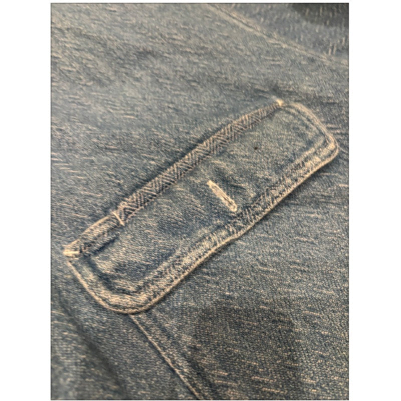 Abercrombie & Fitch Denim Button Up Shirt Mens XL Chambray Workwear Utility