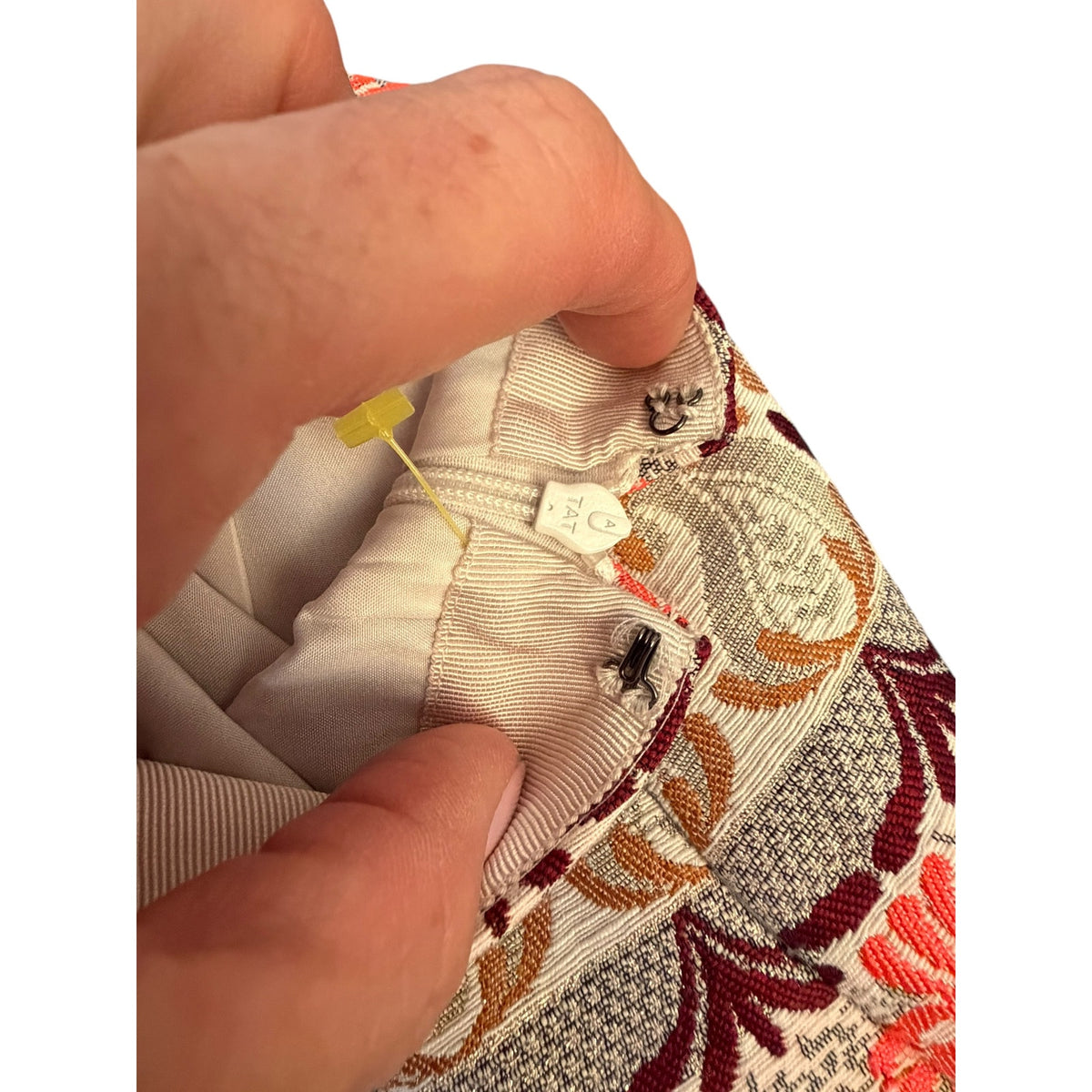 LOFT Petites Jacquard Paisley Floral Mini Skirt Orange 0P