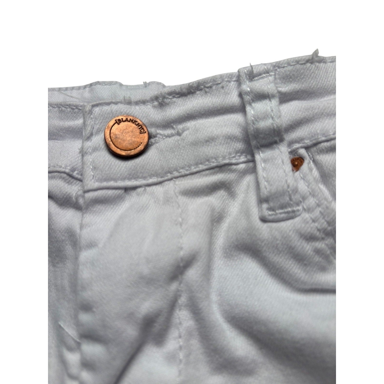 Blank NYC White Denim Shorts Cutoff Frayed Hem Stretch Summer CasualKID'S KDS08