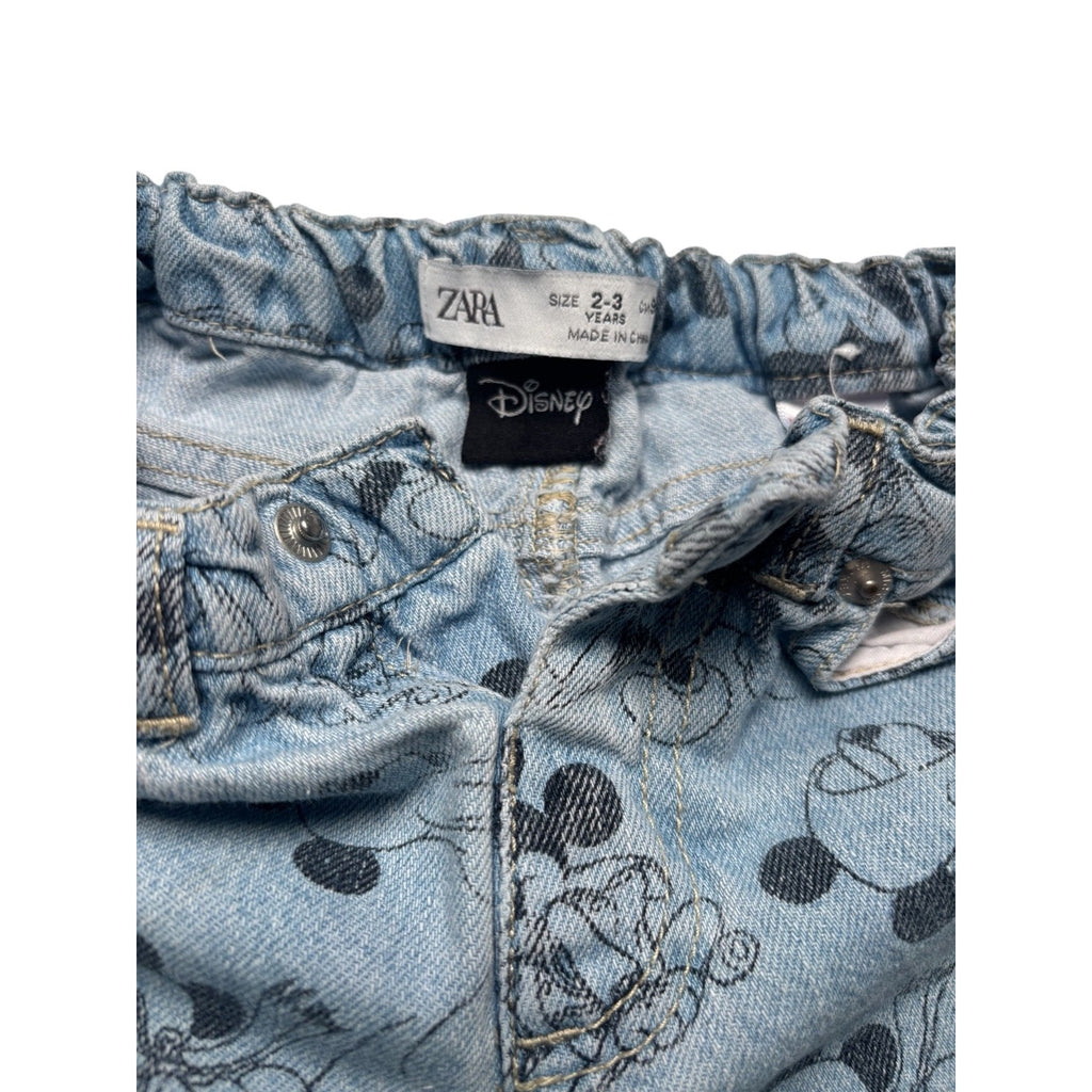 Zara Disney Mickey Mouse Toddler Denim Shorts Size 2-3 Years KDS15