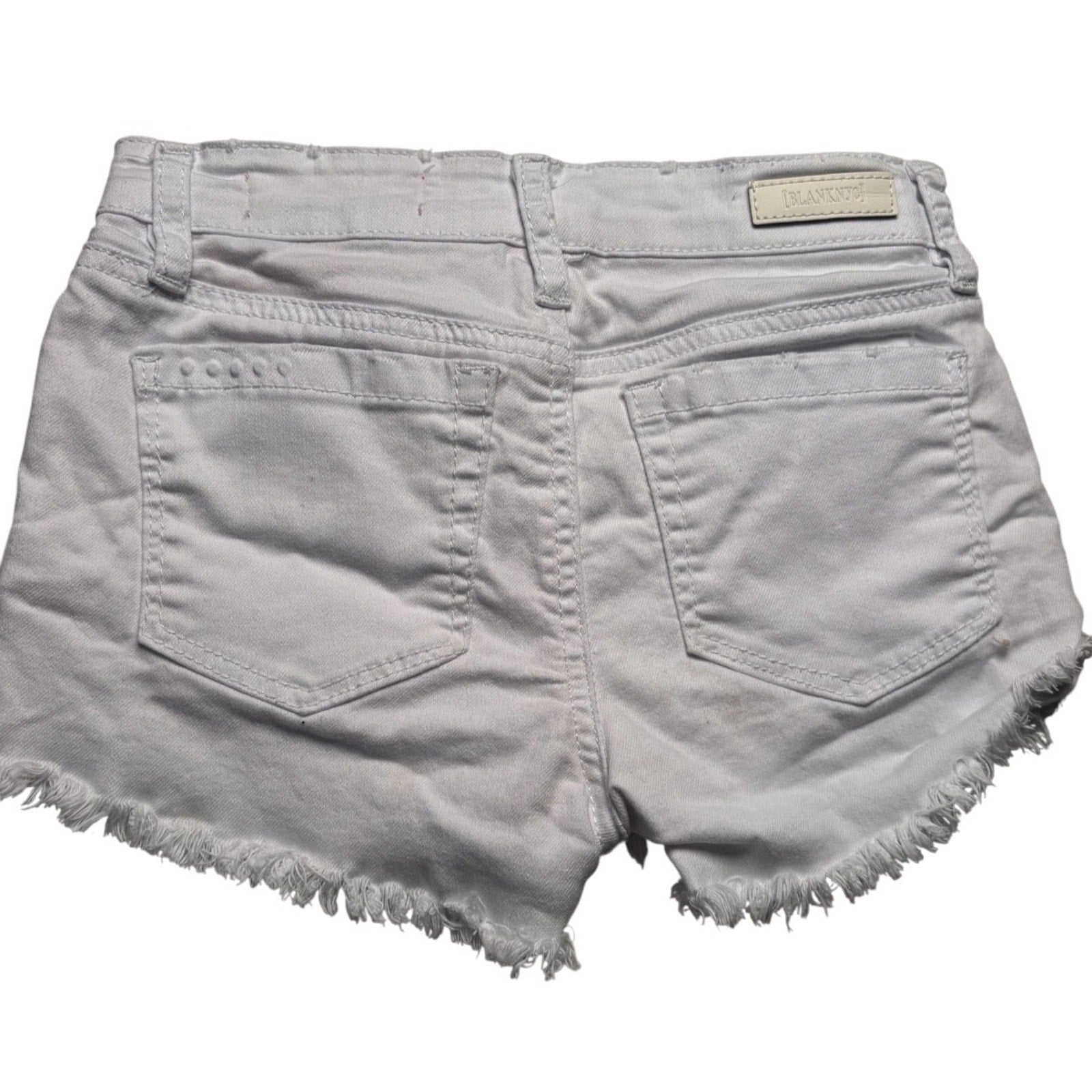 Blank NYC White Denim Shorts Cutoff Frayed Hem Stretch Summer CasualKID'S KDS08
