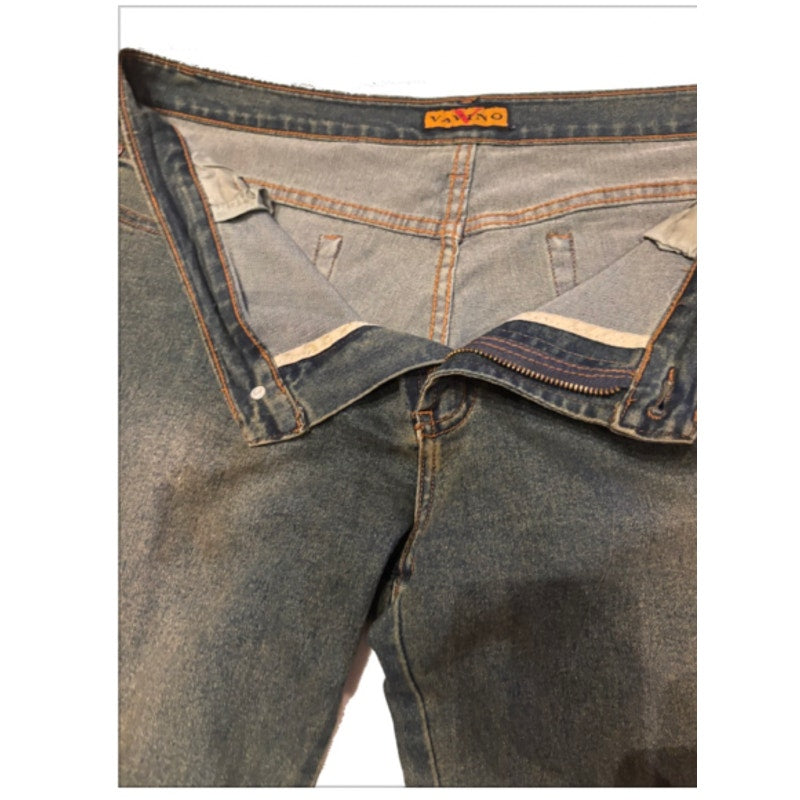 Y2K Vavino Embellished Flare Jeans Womens Boho Floral Denim Pants