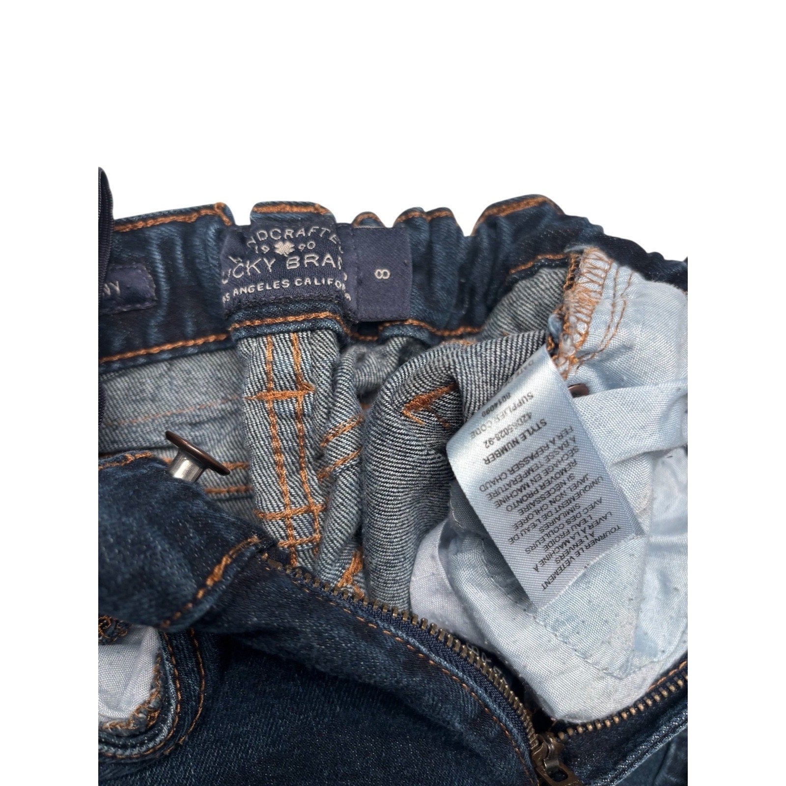 Lucky Brand Kids Jeans Dark Wash Denim Elastic Waist Pants KDS16