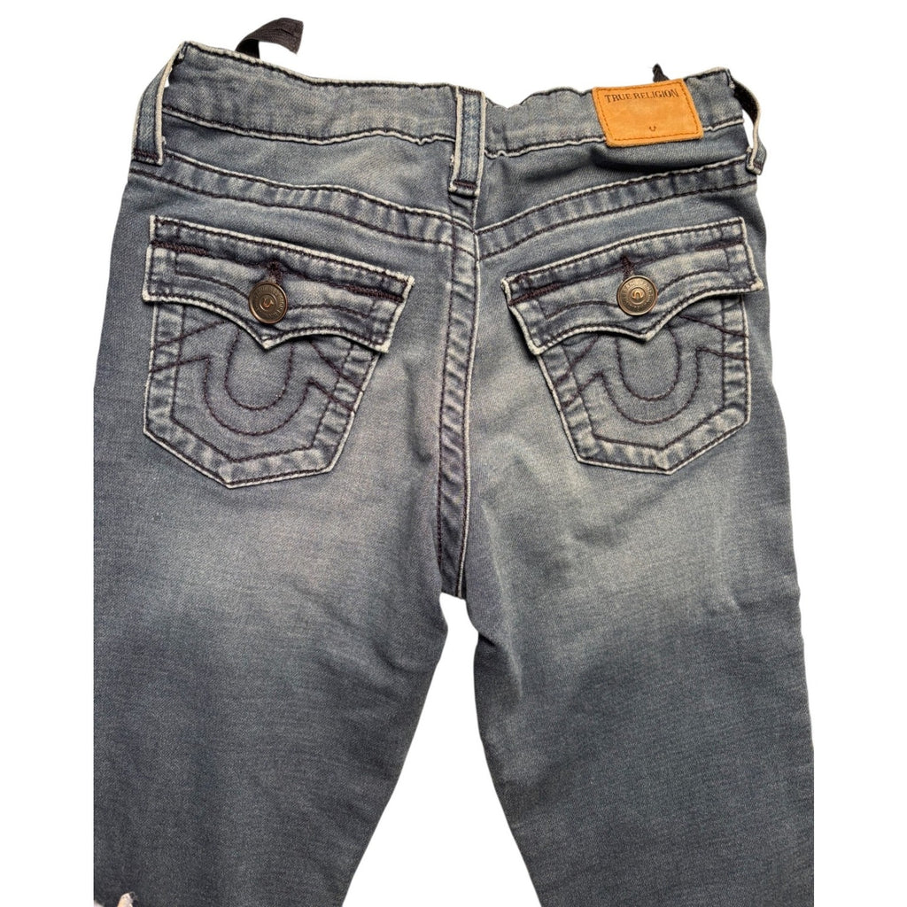 True Religion KID'S Jeans Flap Pocket Blue Denim Bootcut Straight Y2K KDS04