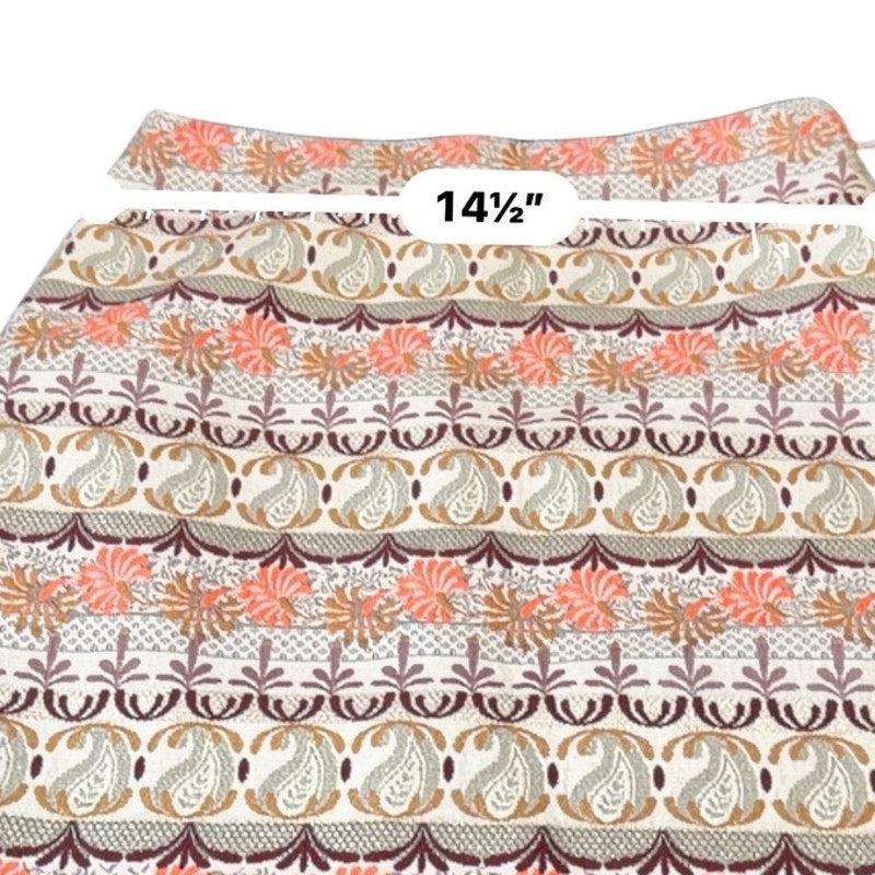 LOFT Petites Jacquard Paisley Floral Mini Skirt Orange 0P