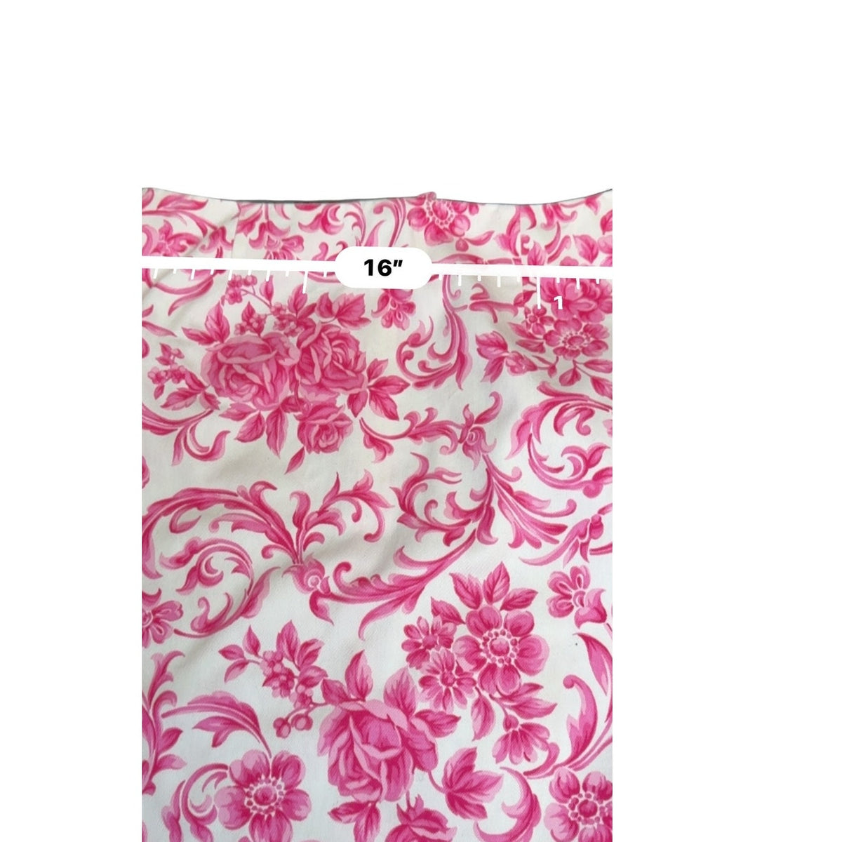 Talbots Petites Pink Rose Floral Cotton Pencil Skirt