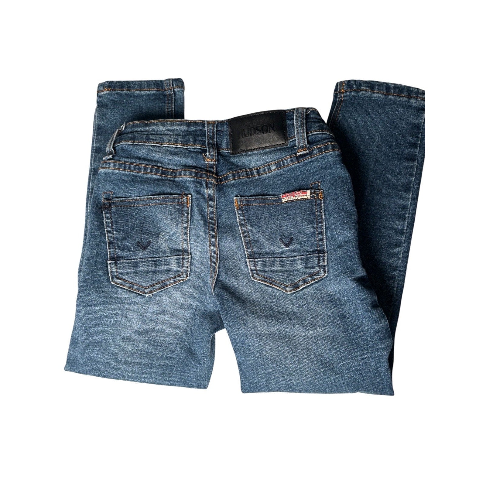 Hudson KIDS Distressed Skinny Jeans Blue Stretch Denim Ripped KDS11