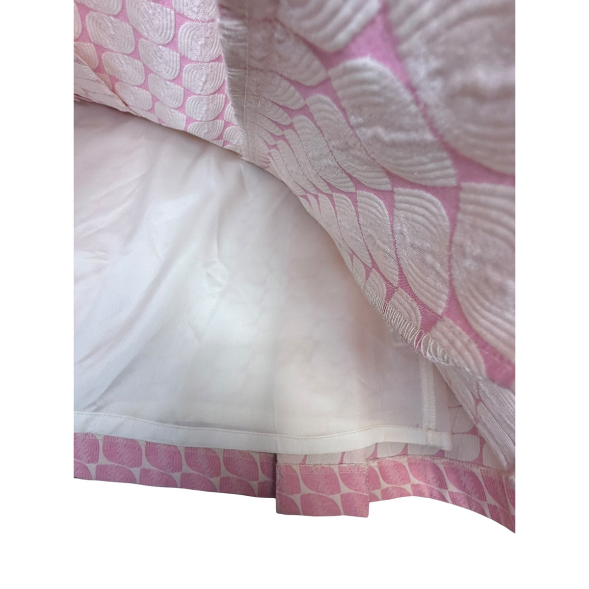 New Frontier Size 4 Pink Jacquard Pleated A-Line Skirt