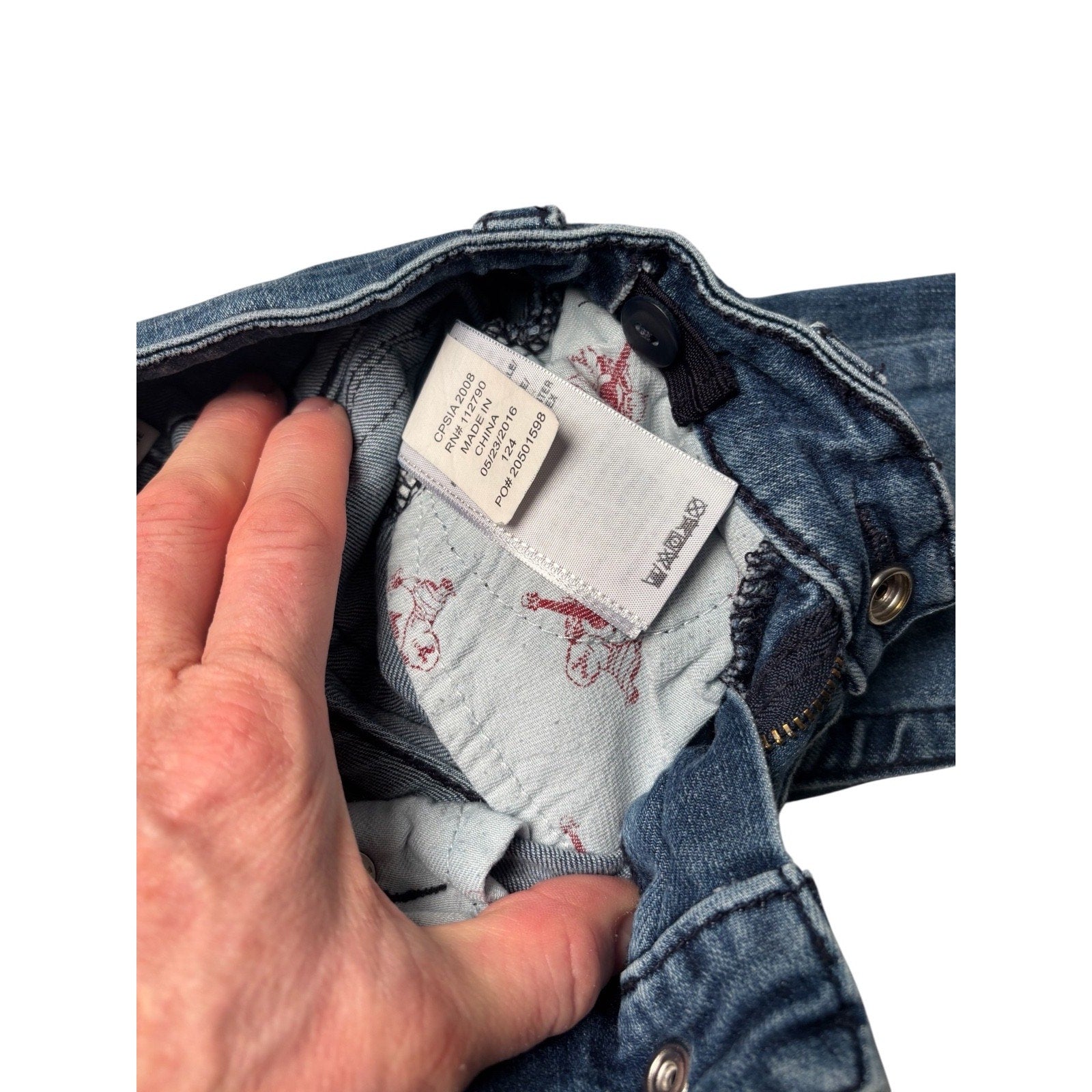 True Religion KIDS Skinny Straight Jeans Blue Denim Flap Pocket KDS18
