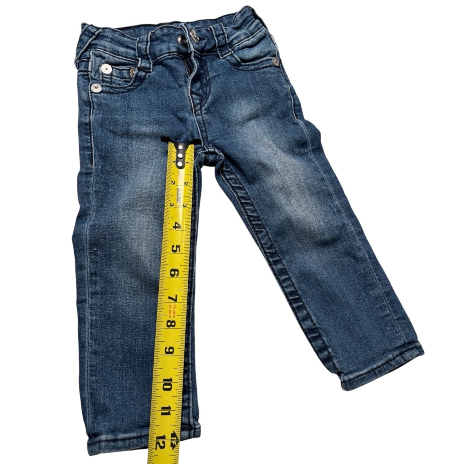 True Religion KIDS Skinny Straight Jeans Blue Denim Flap Pocket KDS18