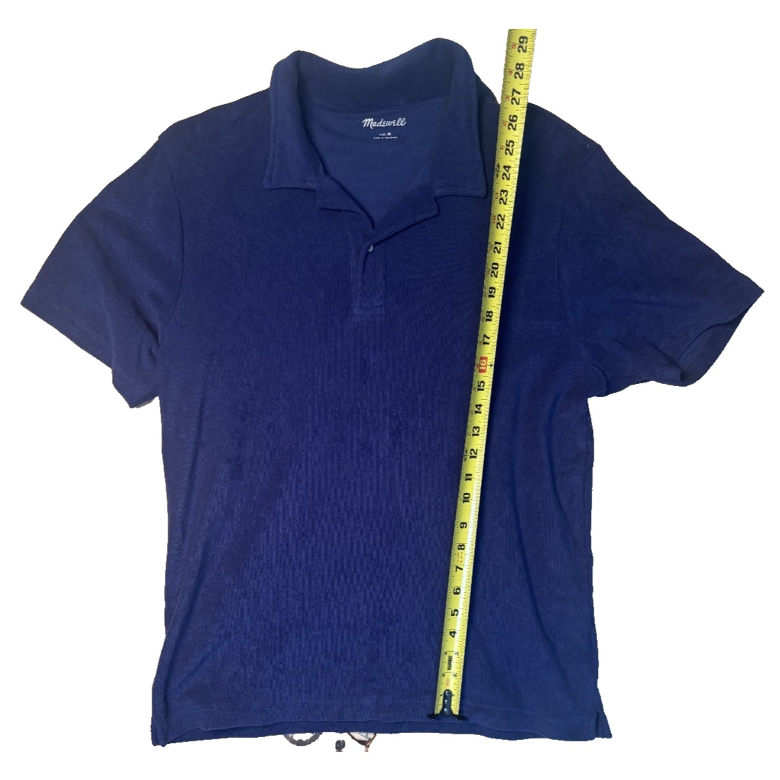 Madewell Navy Polo Shirt Men’s Short Sleeve Casual Basic Top MN05