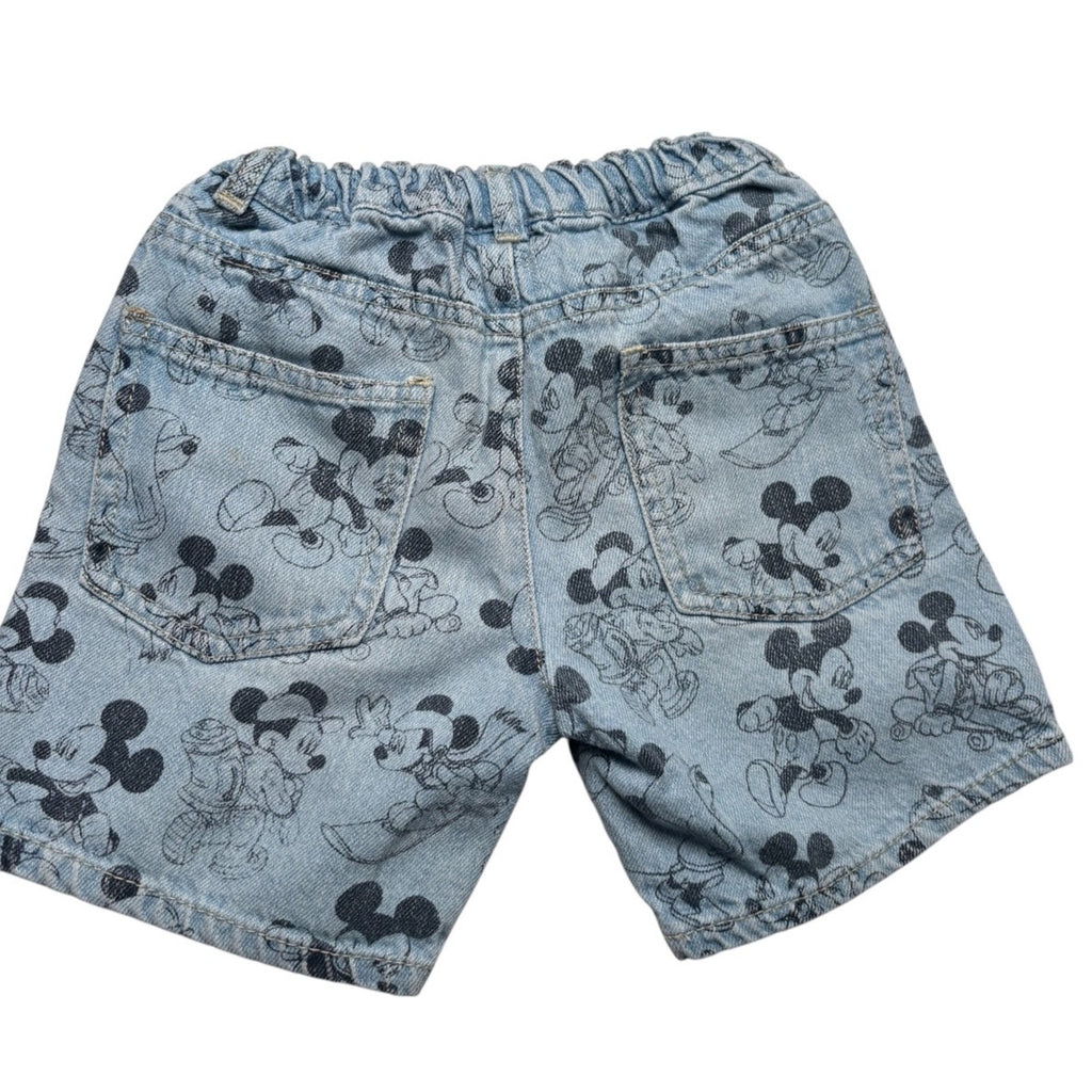 Zara Disney Mickey Mouse Toddler Denim Shorts Size 2-3 Years KDS15